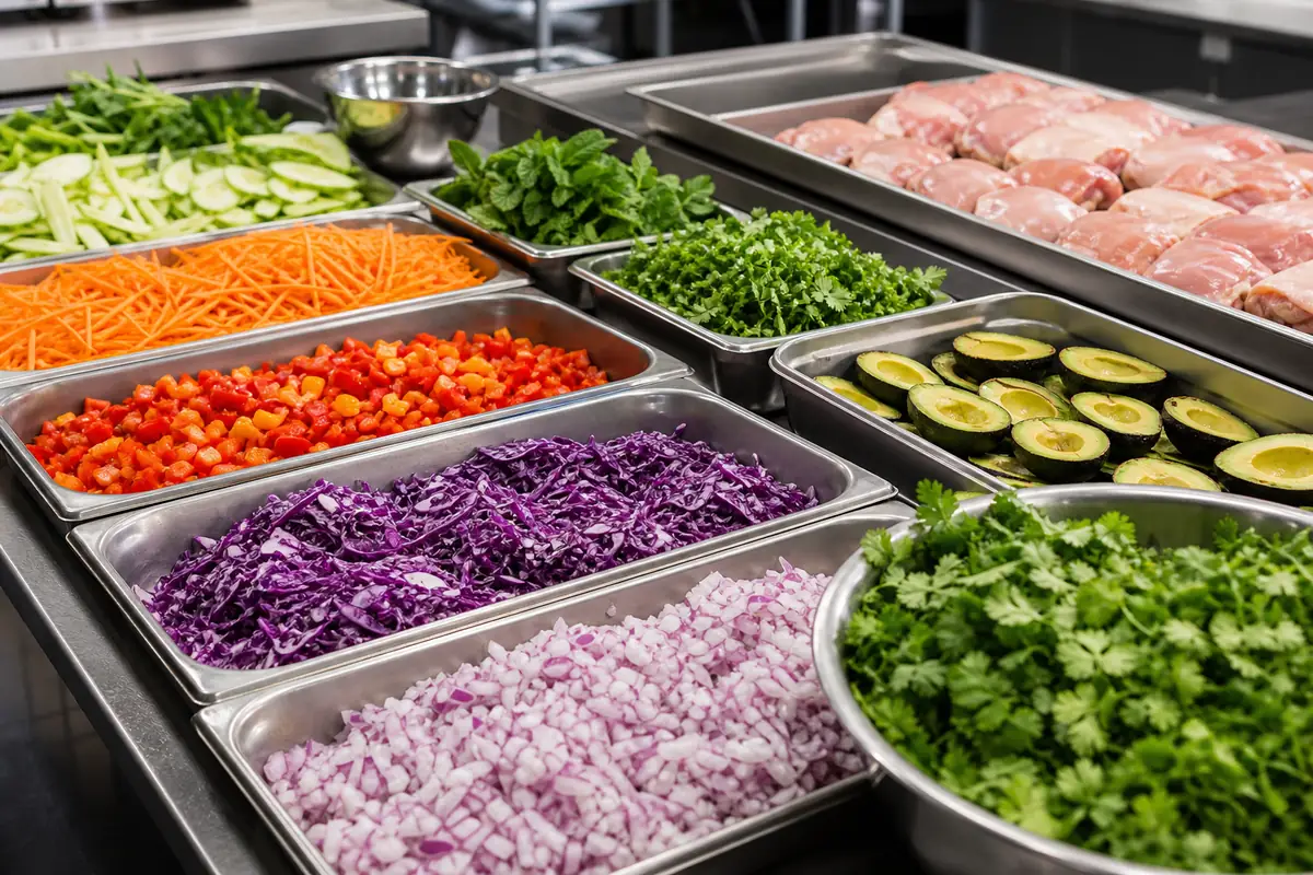 Preparing fresh vegetables