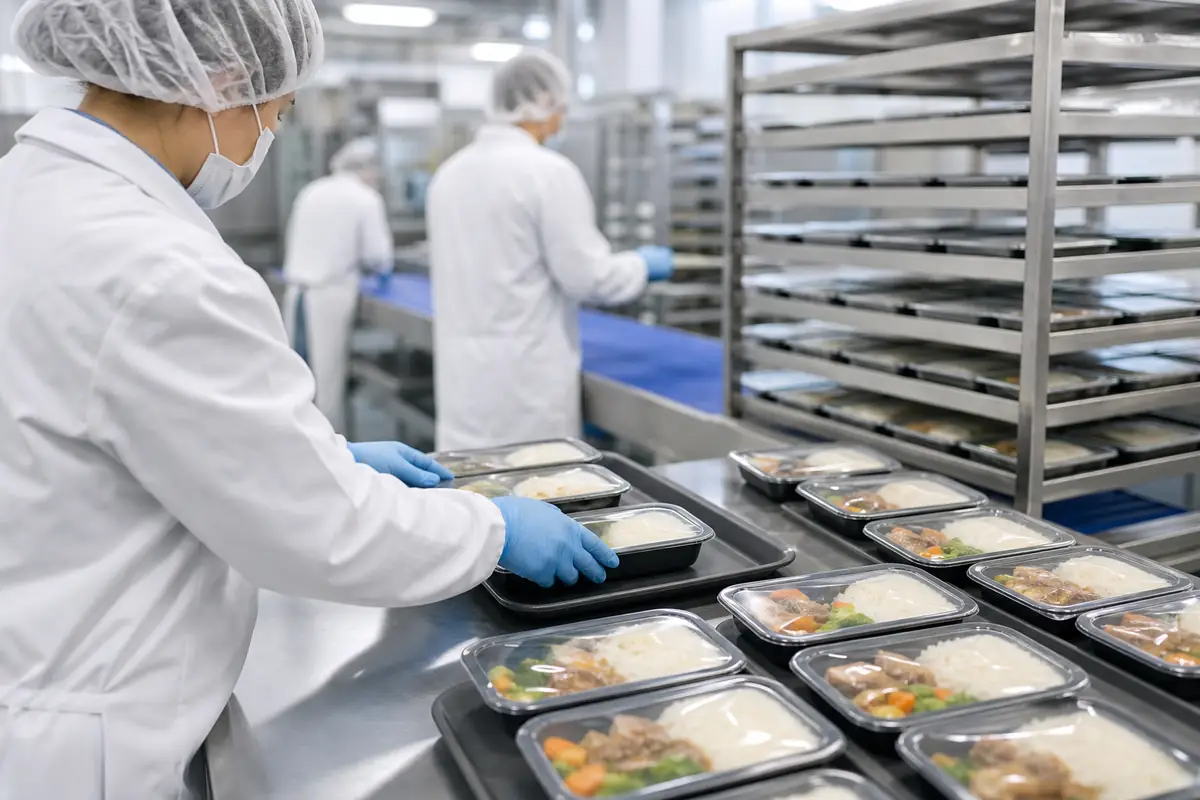 Packing meals for chilled delivery